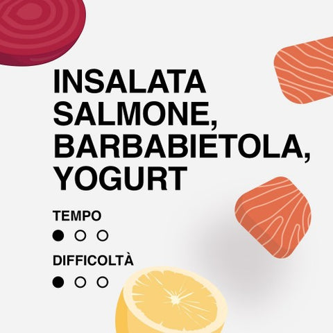 Insalata con salmone barbabietola e yogurt