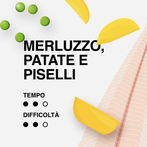 Merluzzo, patate e piselli