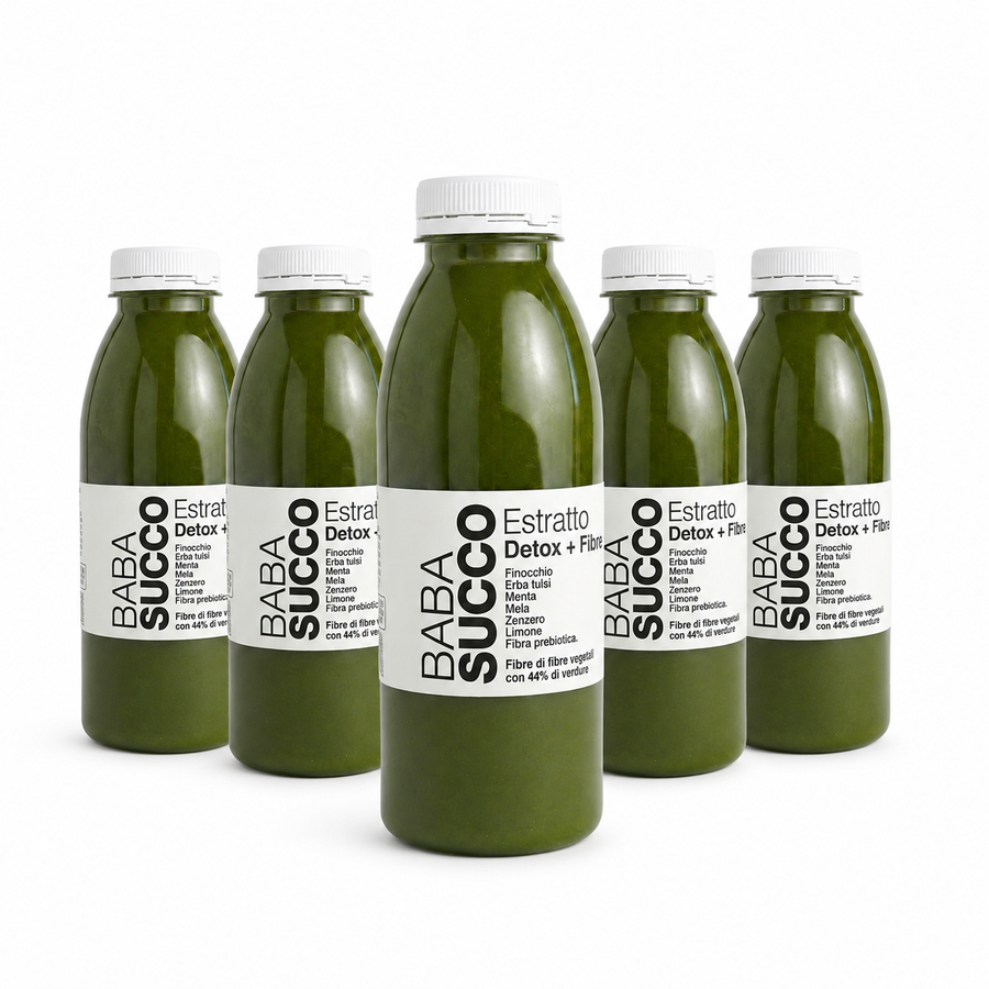 Estratto Detox + fibre | N°5 x 500 ml - Cold Pressed