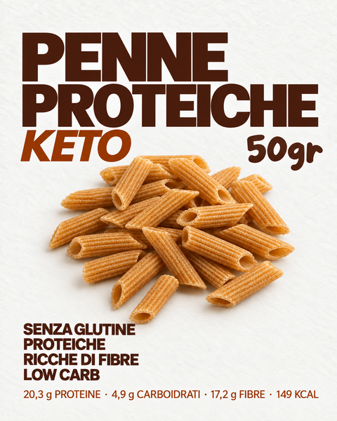 Penne Proteiche Keto | 50 g | Senza glutine