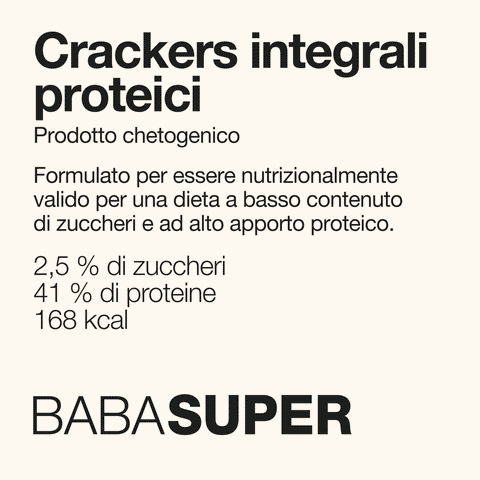 CRACKERS INTEGRALI PROTEICI KETO 40 g - 6 Confezioni