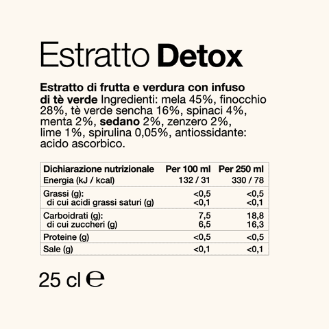 descrizione estratto detox 250 ml babasucco