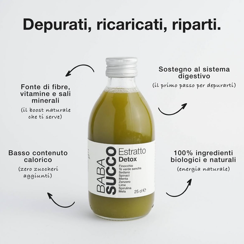 estratto detox 250 ml babasucco con funzionalità