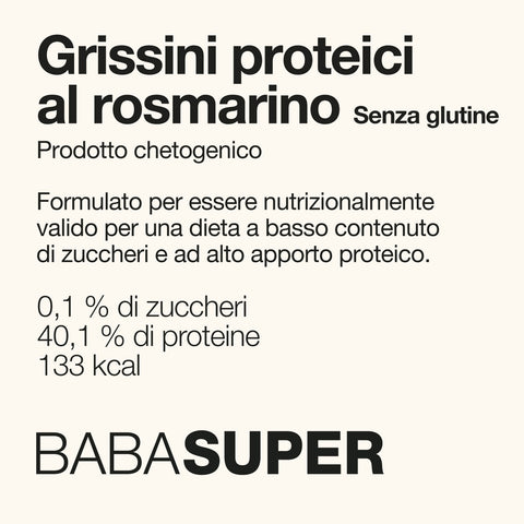 GRISSINI PROTEICI AL ROSMARINO senza glutine KETO 30 g