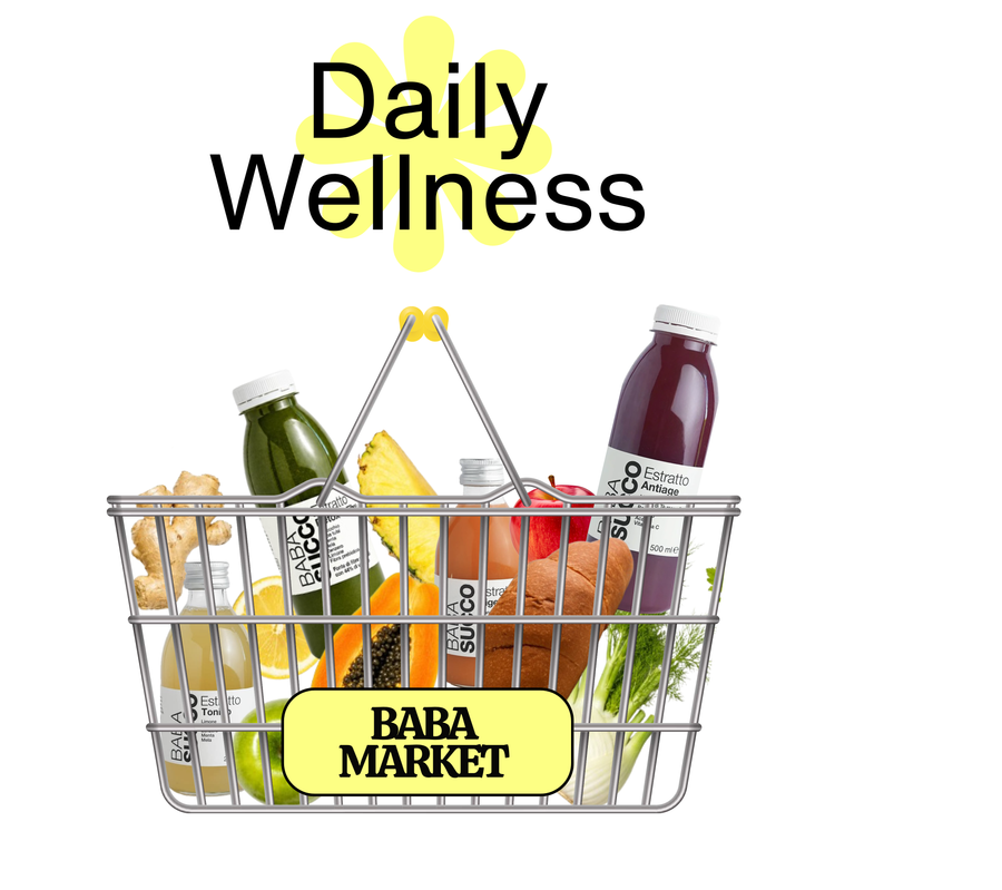 Daily Wellness — cestino BABA MARKET con prodotti Babasucco