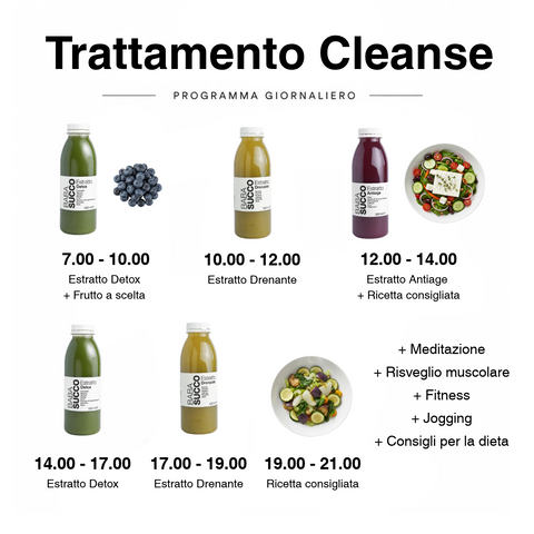 Trattamento CLEANSE - Detox con solo estratti | 1 GIORNO