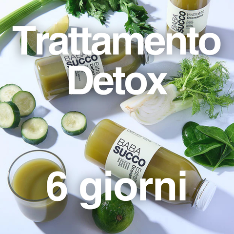 Trattamento Detox 6 giorni: Cold-Pressed + Foodbar + Vellutate
